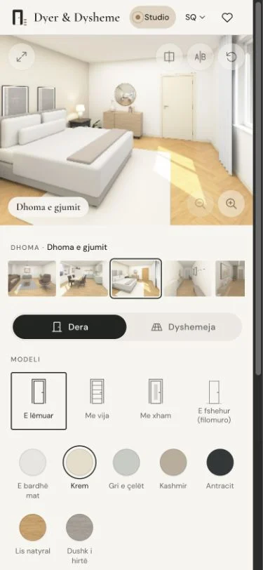 Compare the look in another room
